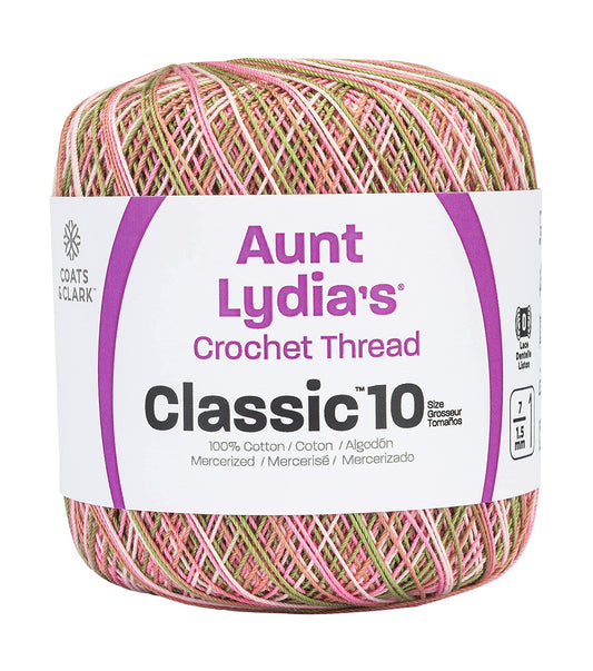 Aunt Lydia's Crochet Thread Classic Size 10, 350 yards per spool