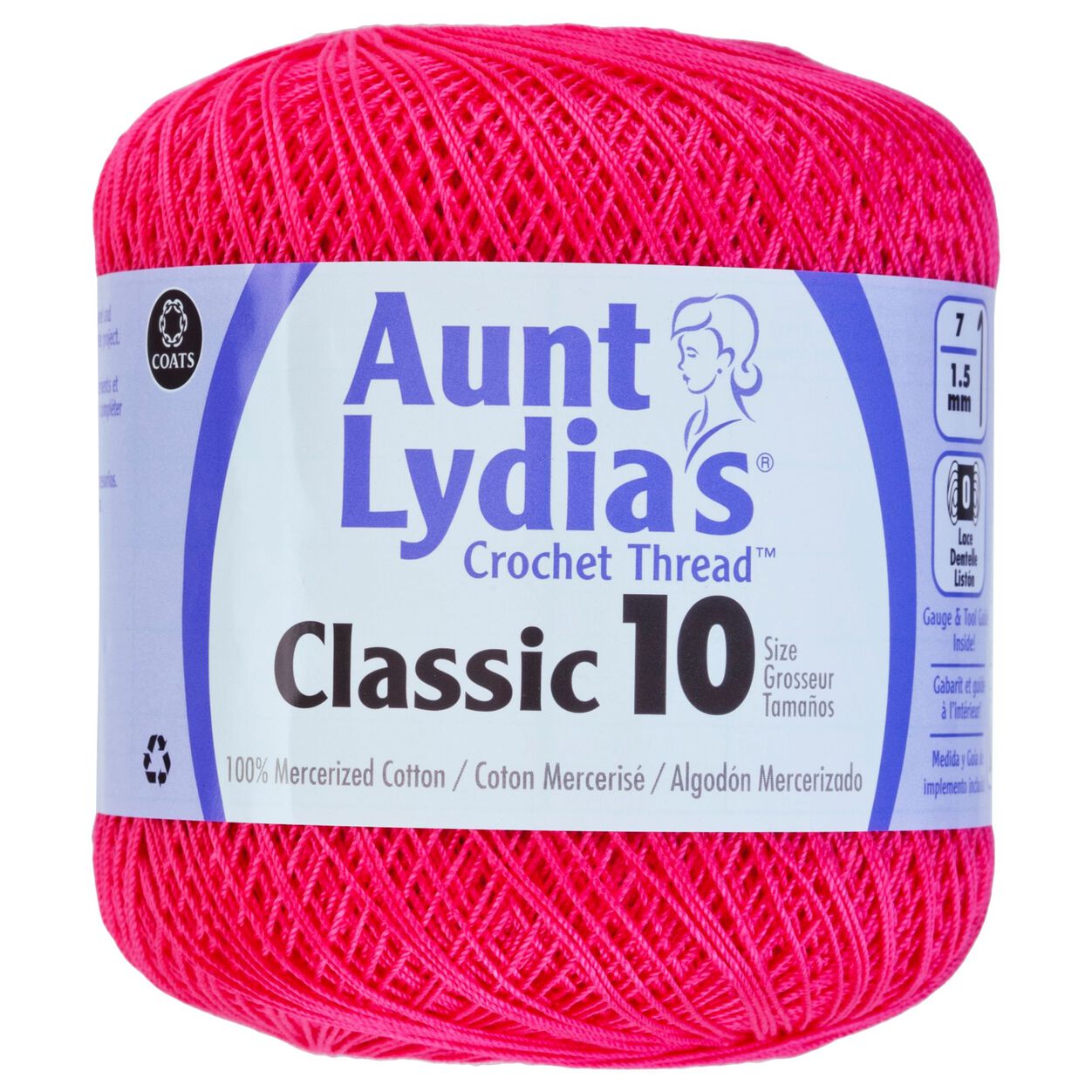 Aunt Lydia's Crochet Thread Classic Size 10, 350 yards per spool