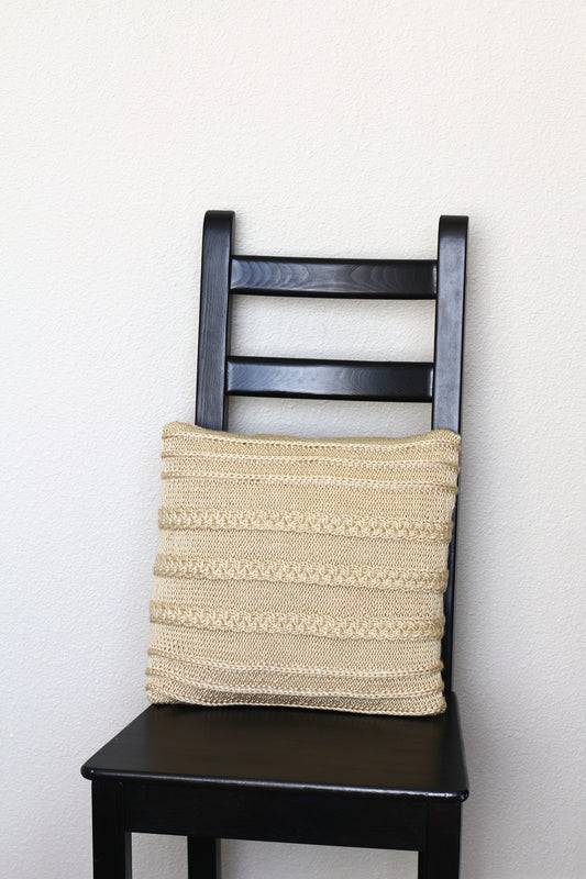 Knit pillow case pattern, knitting pattern, home decor, DIY knitted tutorial - Wilson Pillow