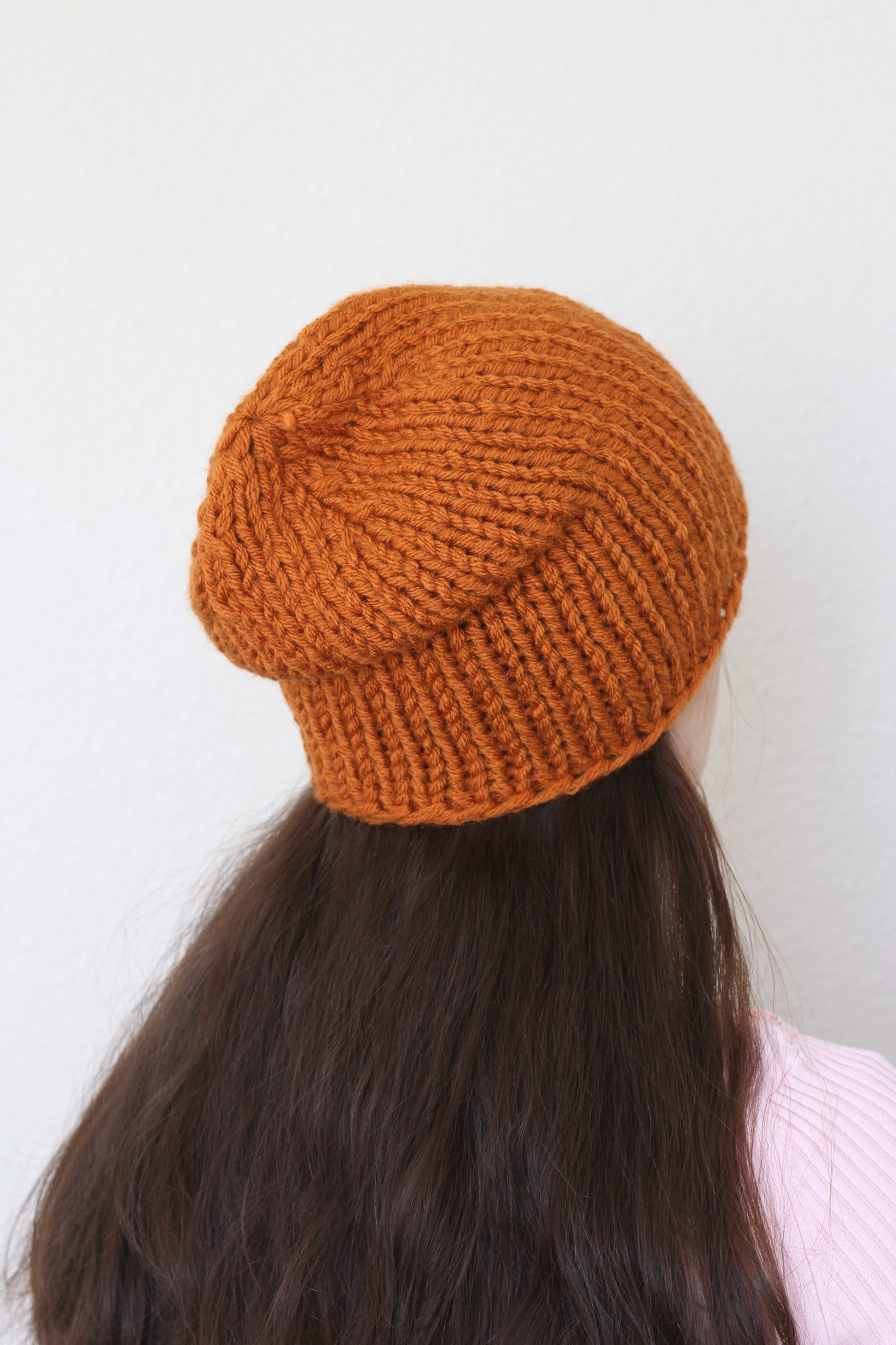 Beanie hat, knit hat, slouchy hat, knit beanie in taupe color