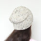 Beanie hat, knit hat, slouchy hat, knit beanie in grey color tweed hat