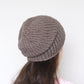 Beanie hat, knit hat, slouchy hat, knit beanie in brown color tweed hat