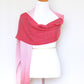 Handwoven scarf in dark and light pink shades, women scarf