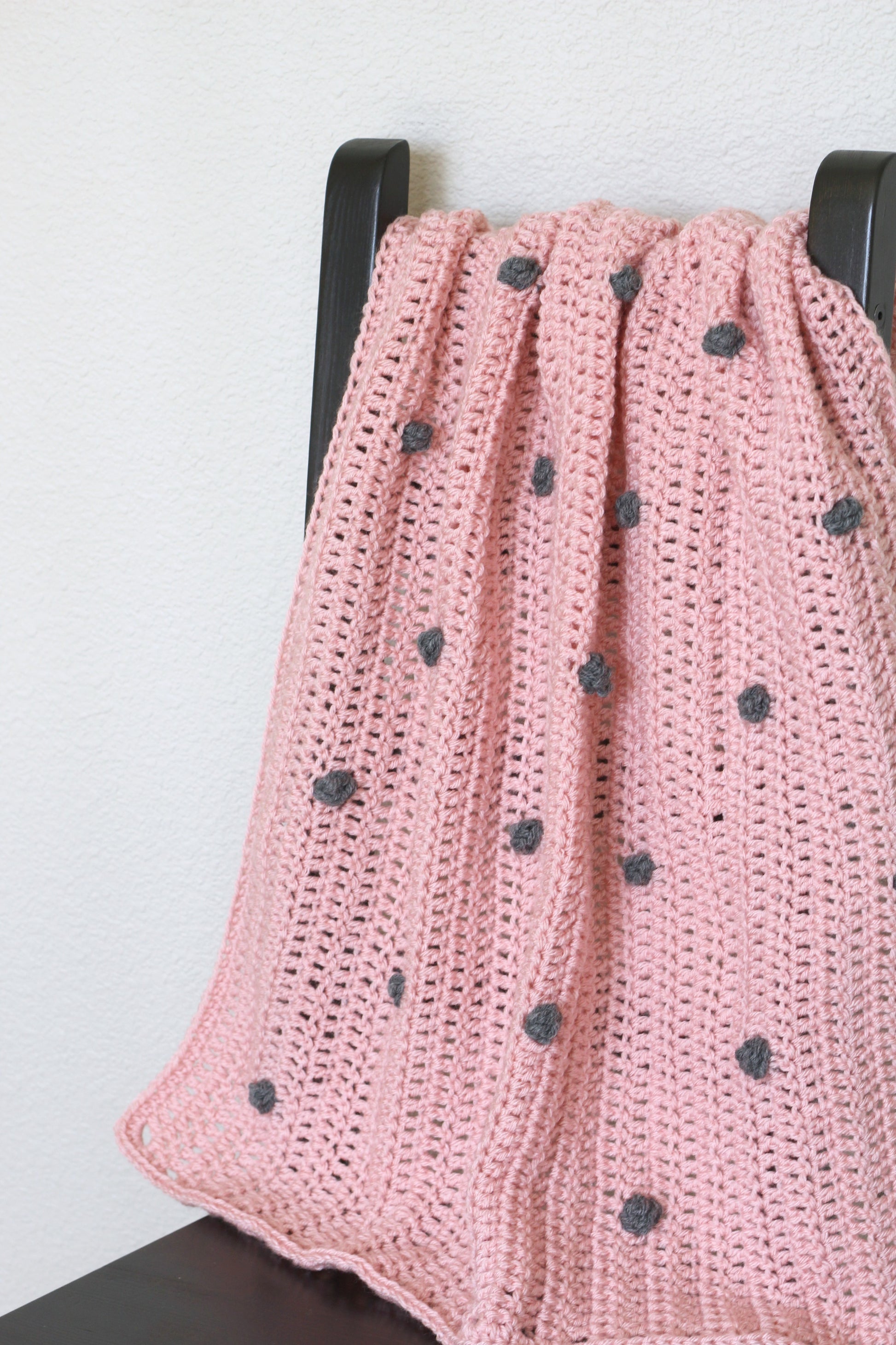 DIY Crochet kit - crochet baby blanket with bobbles, newborn blanket, baby shower gift - Augusta Blanket