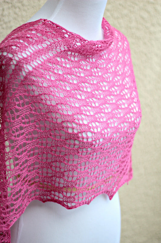 Knit lace shawl