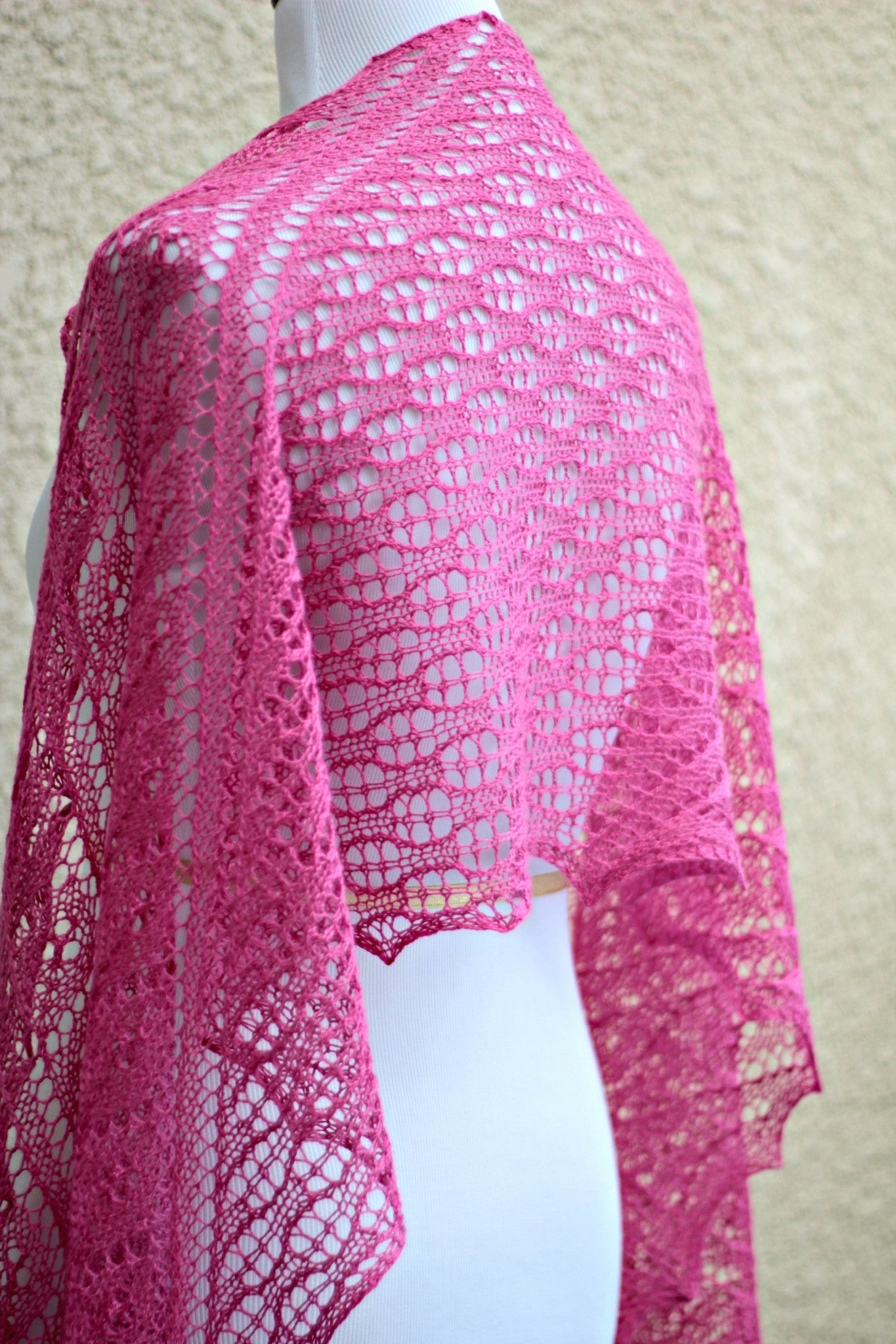 Pink lace stole