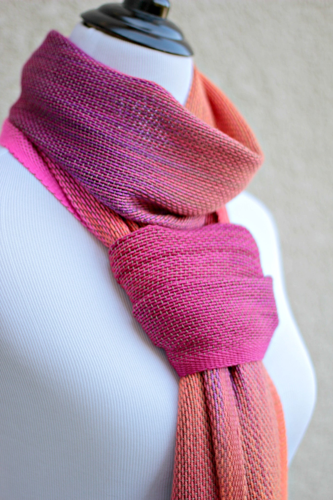 Pink orange scarf