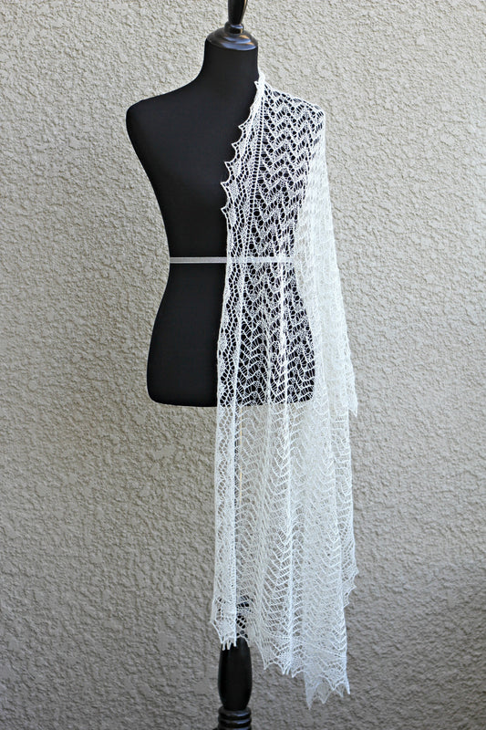 Knit wedding shawl