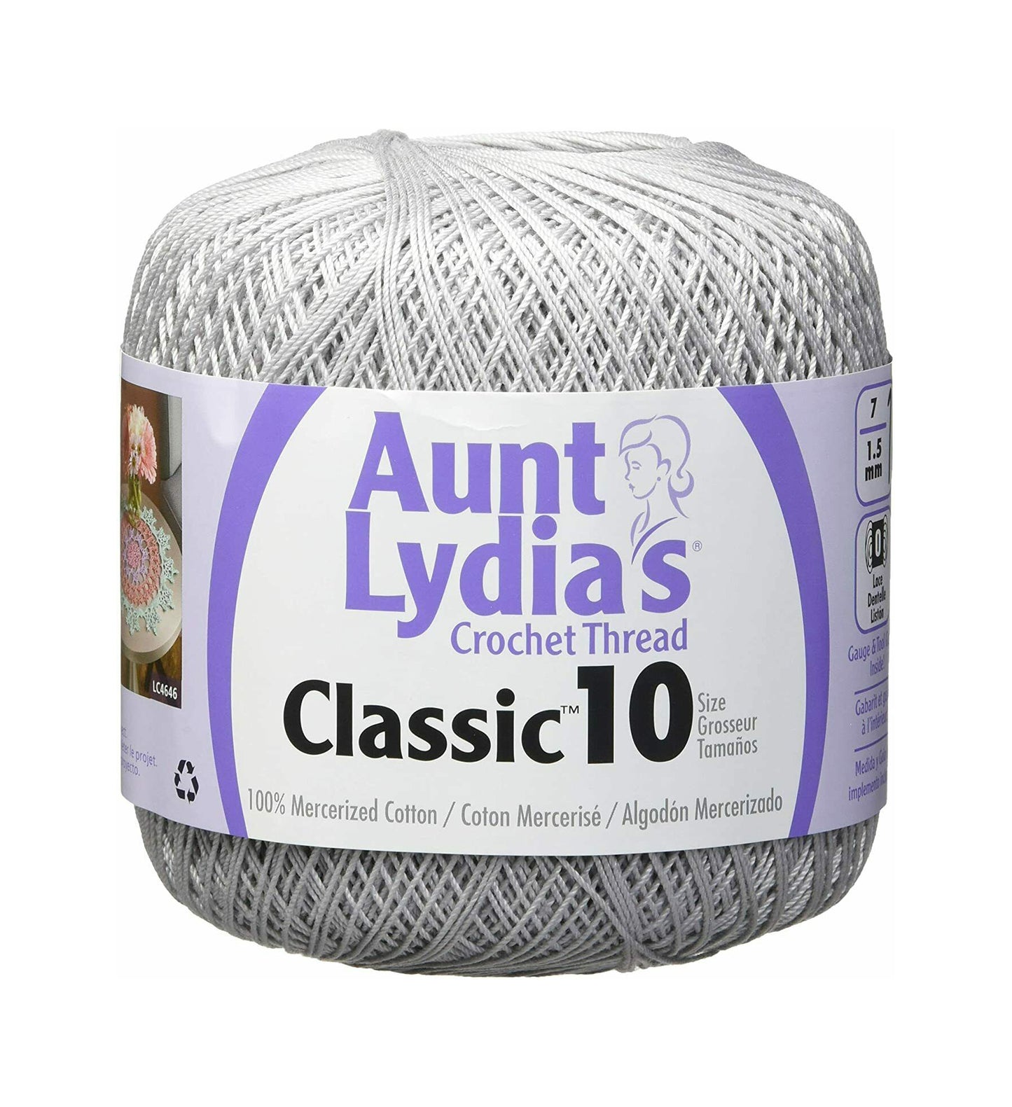 Aunt Lydia's Crochet Thread Classic Size 10, 350 yards per spool