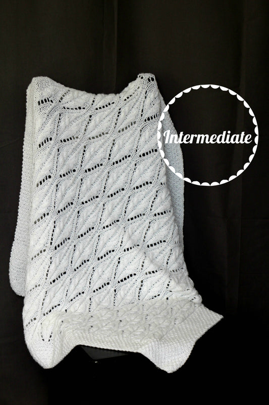 Baby blanket knitting pattern - Vinton Blanket