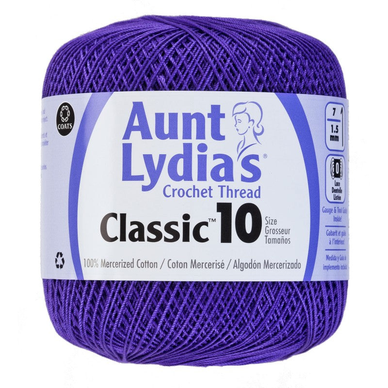 Aunt Lydia's Crochet Thread Classic Size 10, 350 yards per spool