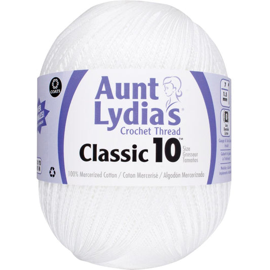 Aunt Lydia's Crochet Thread Classic Size 10, Jumbo size - 2730 yds