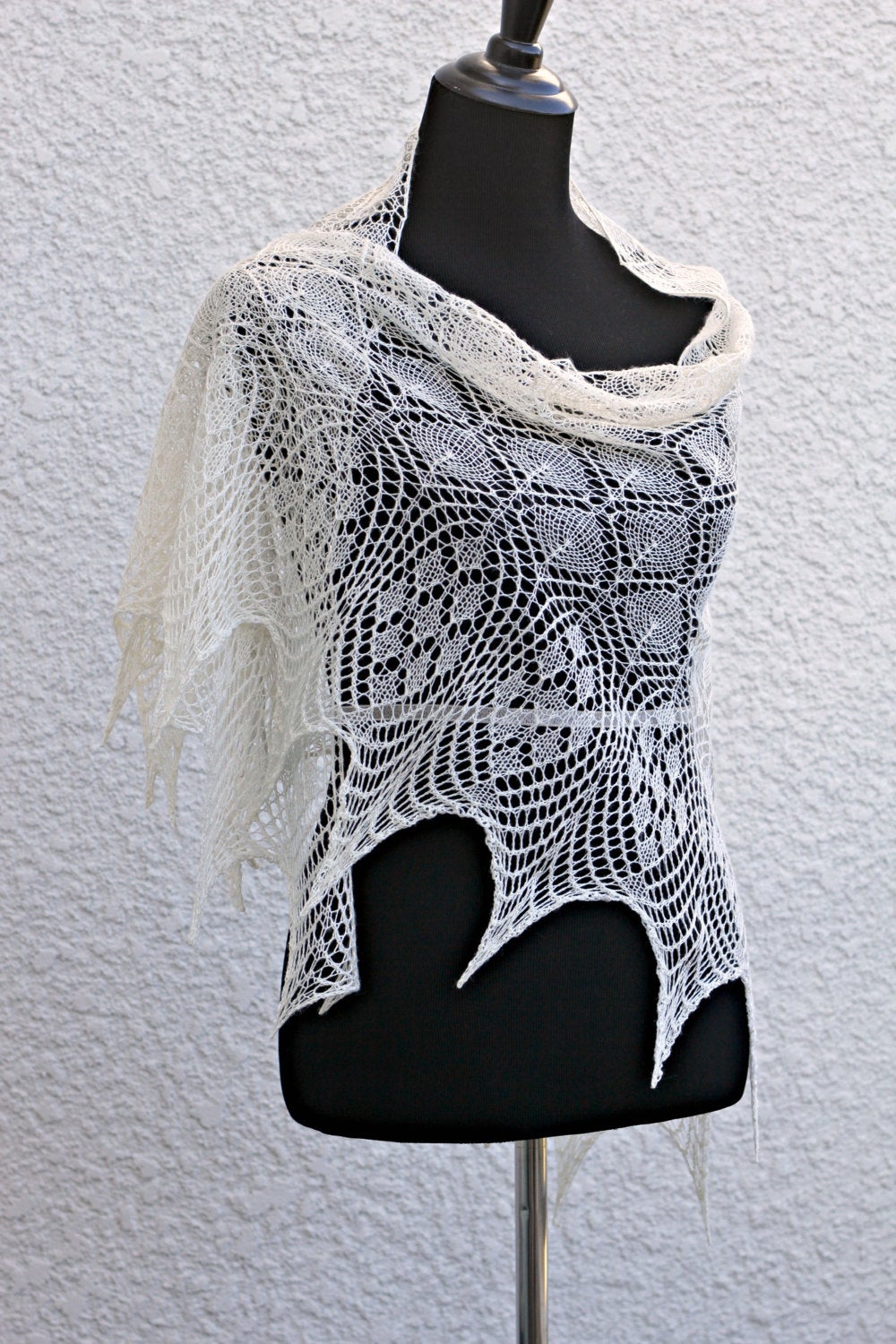 Knit lace shawl, wedding shawl, bridal shawl, gift for her