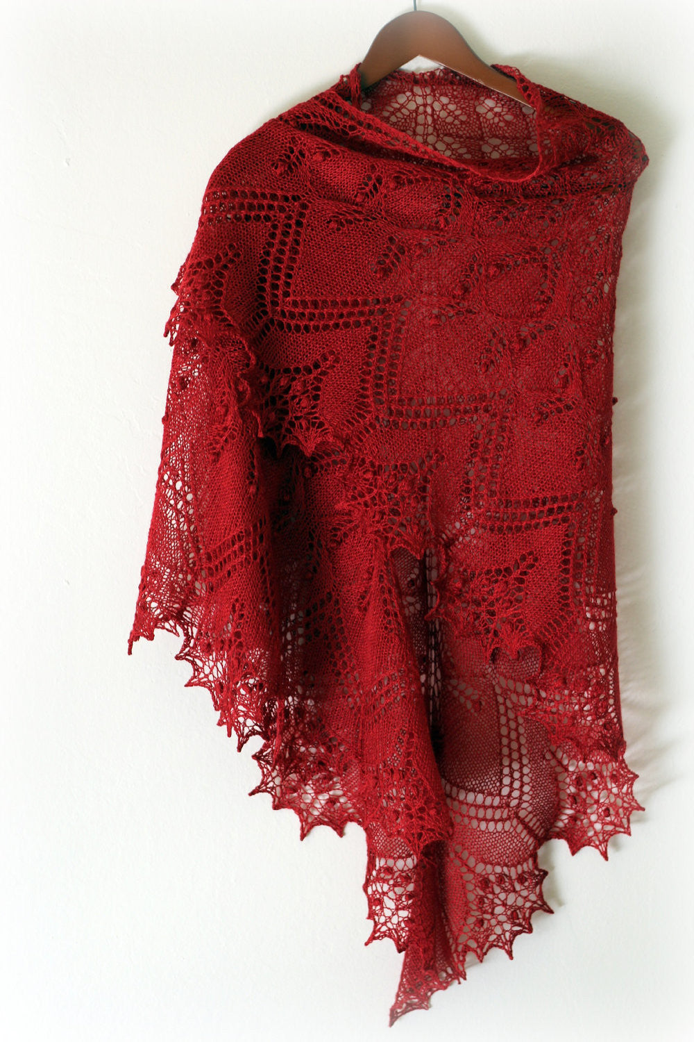 Knit shawl with nupps, laced shawl, gift for her (22 colors available)