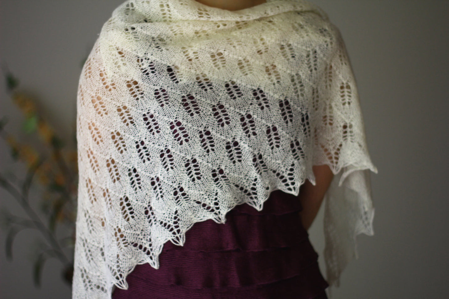 White lace shawl