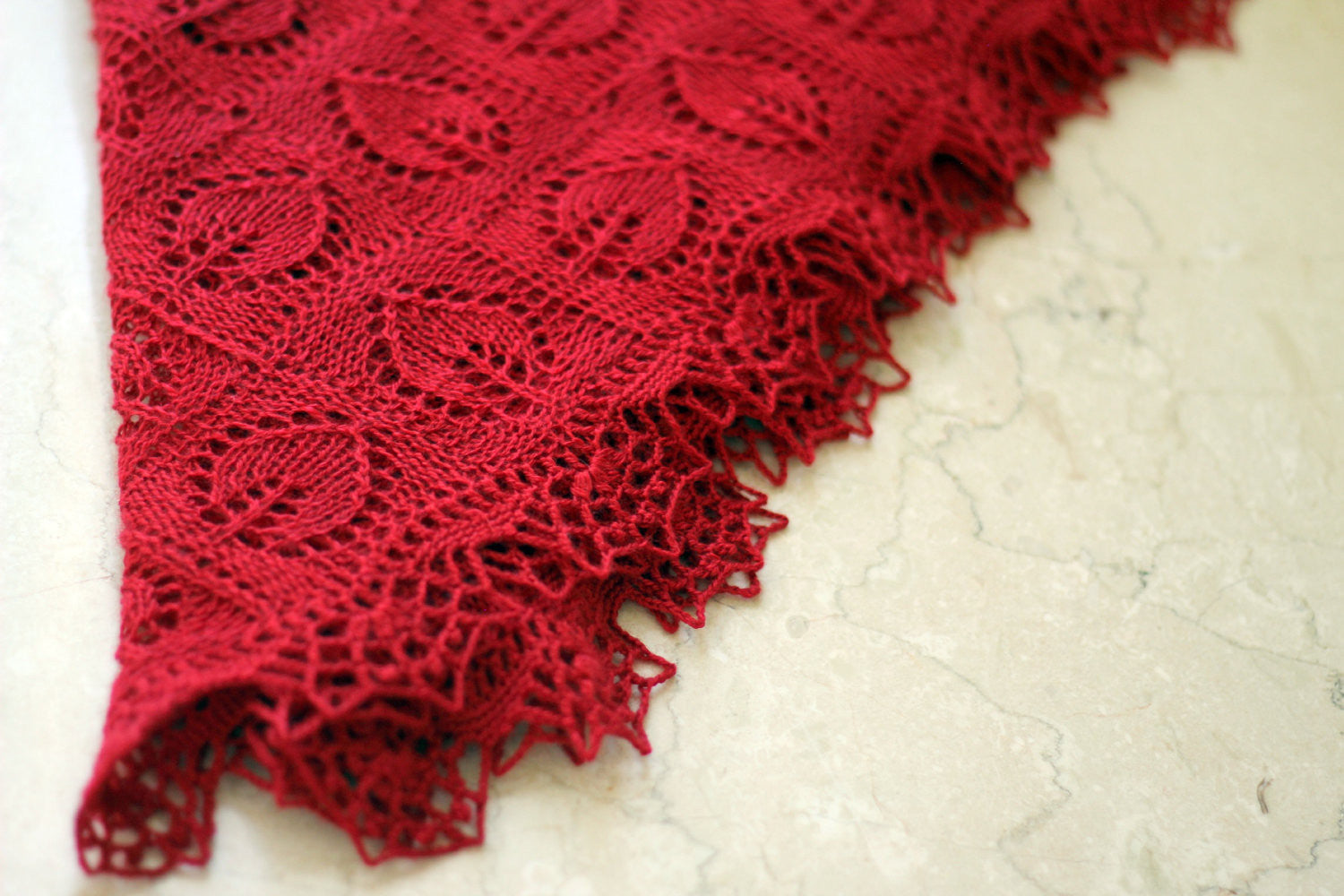Lace red shawl