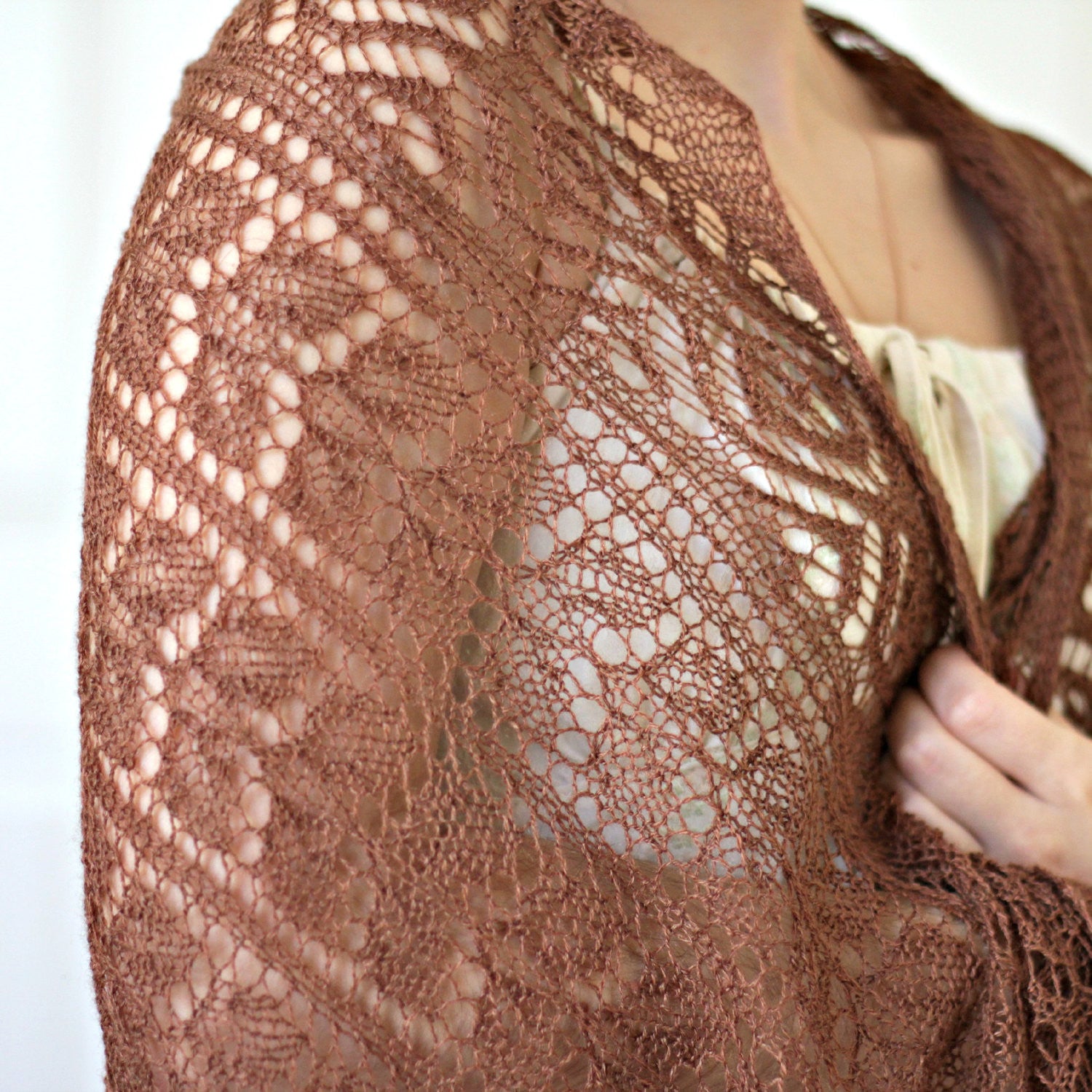 Delicate knit stole