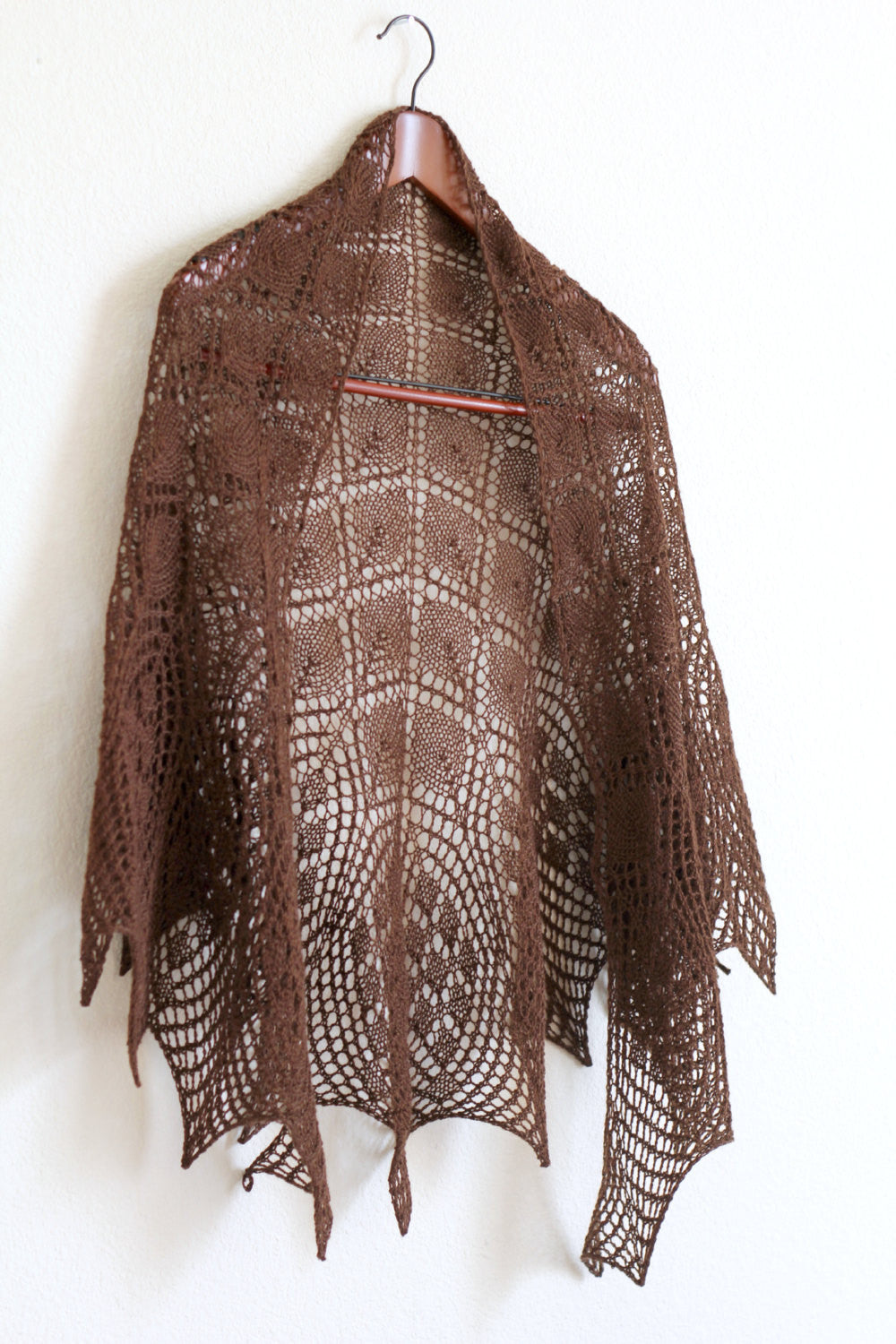 Knitted lace shawl