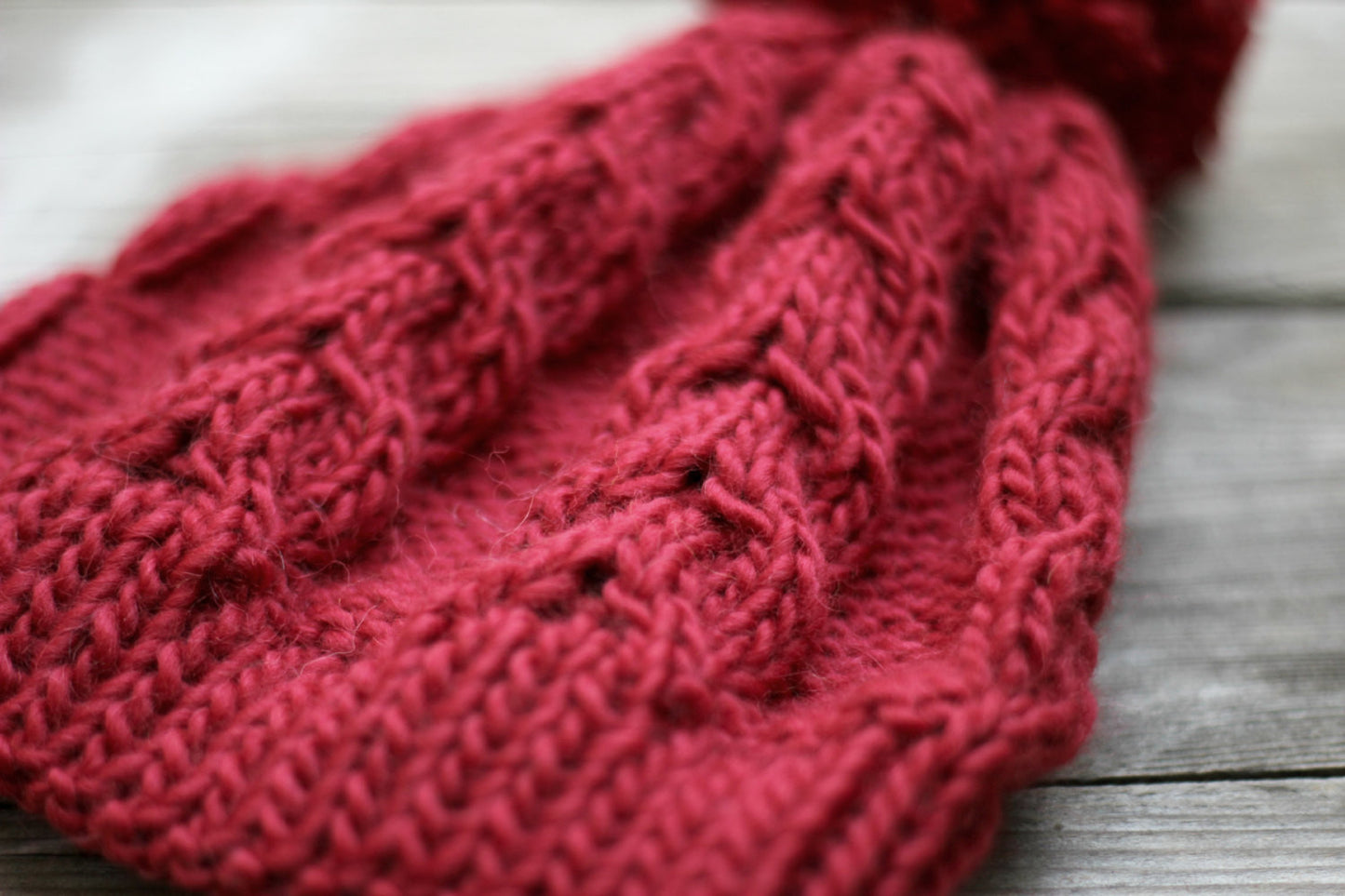 Knit cabled hat