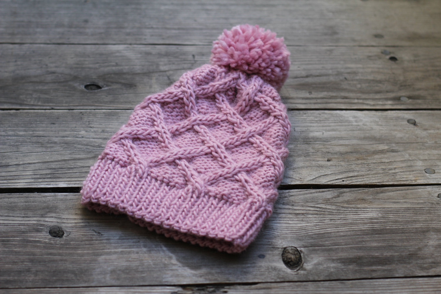 Knit cable hat