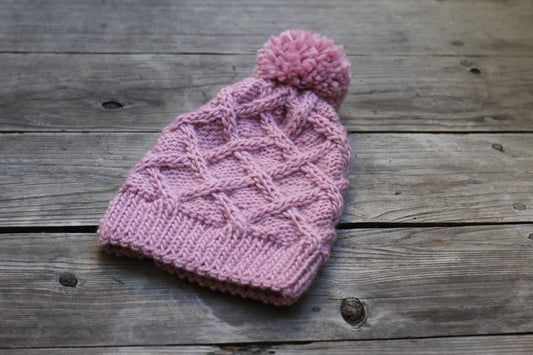 Knit cable hat