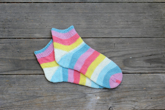 Knit stripey socks