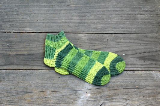 Knit stripey socks