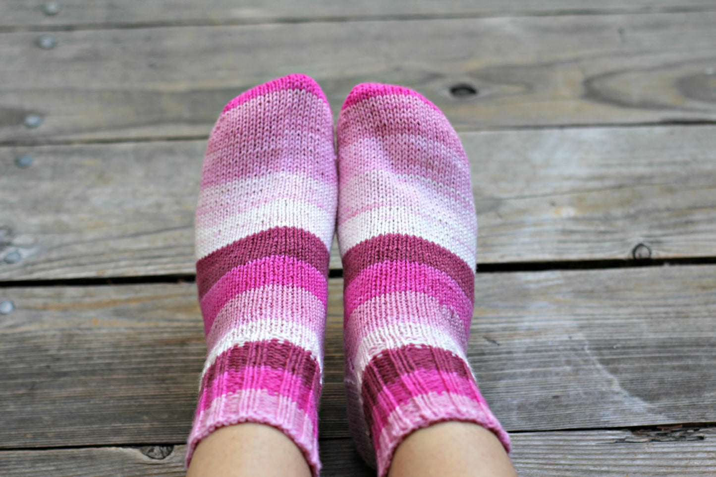 Striped knitted socks