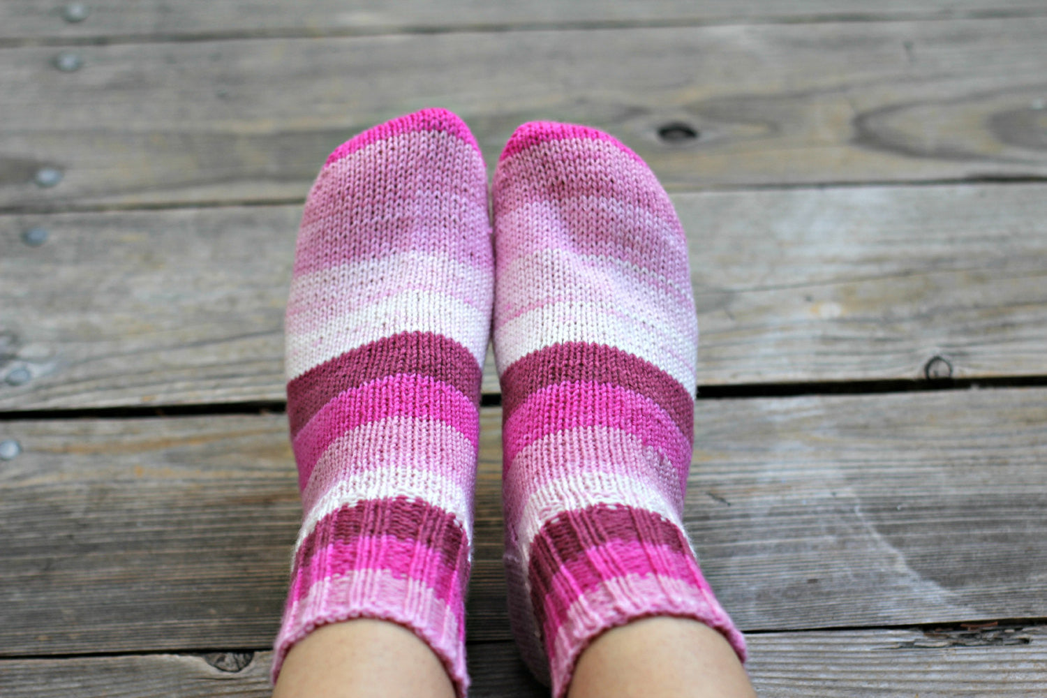 Striped knitted socks