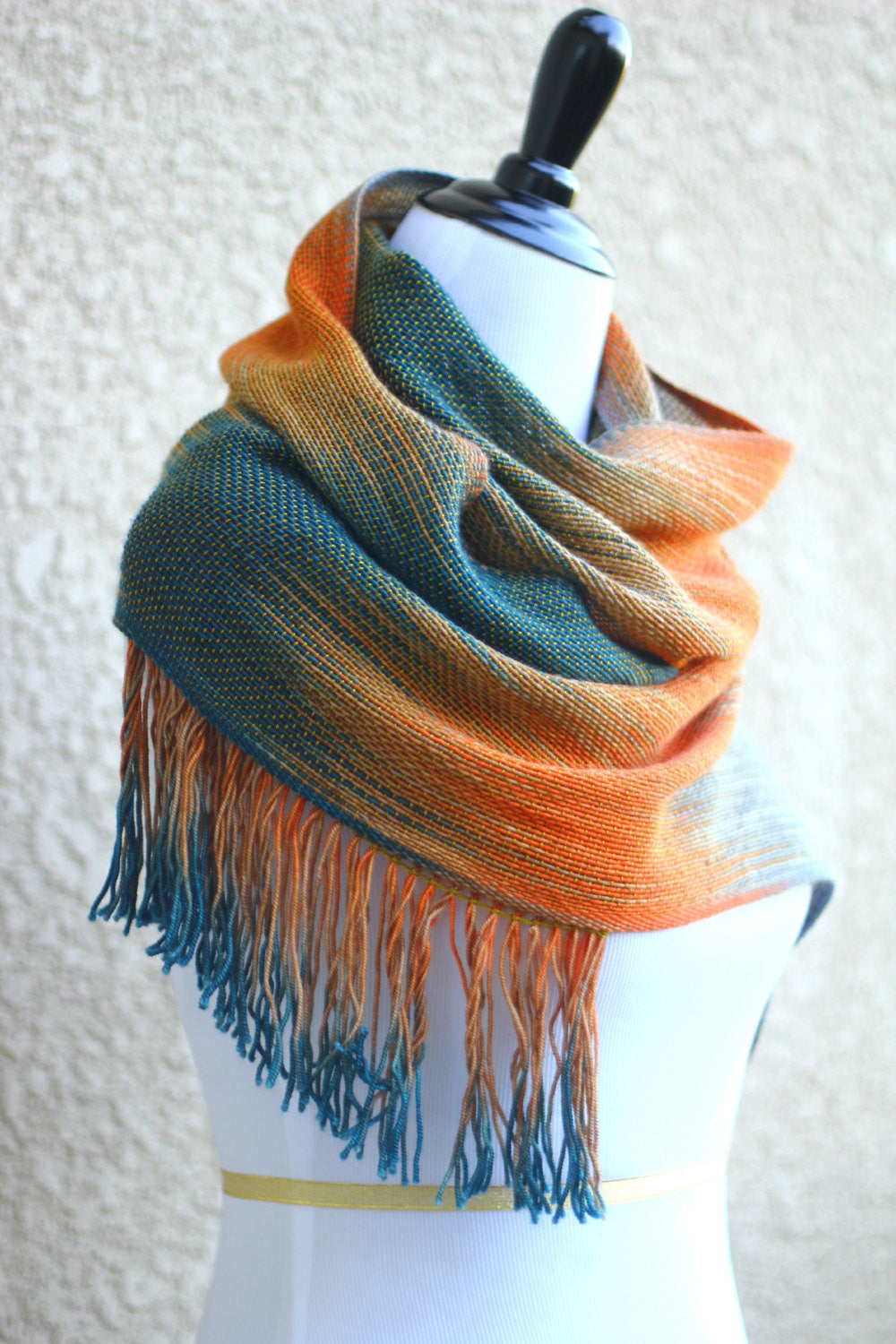 Teal orange woven wrap