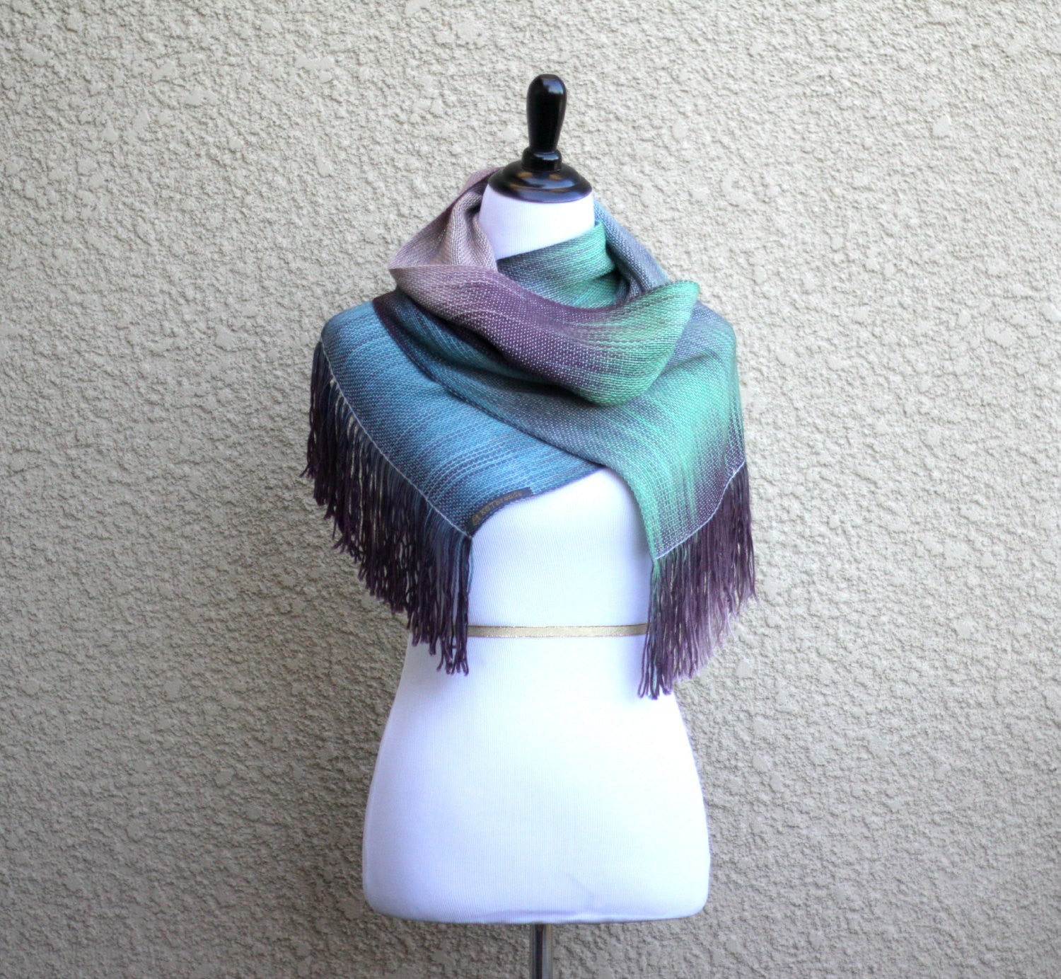 Blue and green scarf