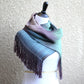 Blue-green and brown scarf