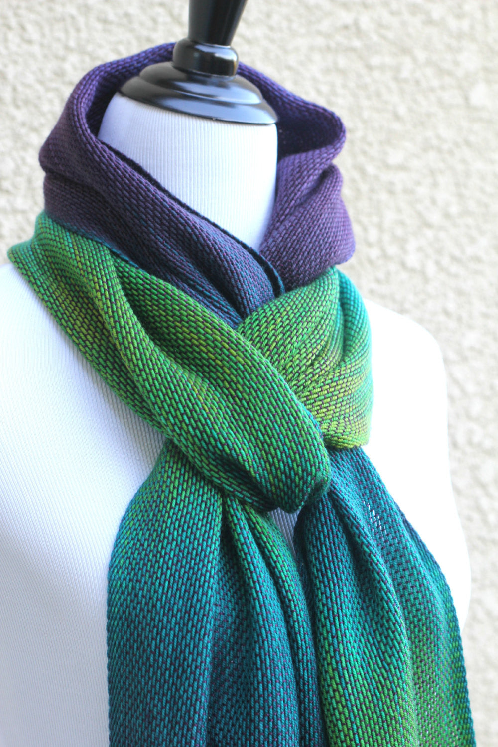 Green and purple scarf