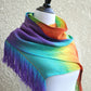 Rainbow woven scarf