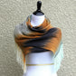 Orange, black and mint scarf