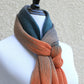 Blue orange scarf