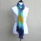 Blue, yellow and mint scarf