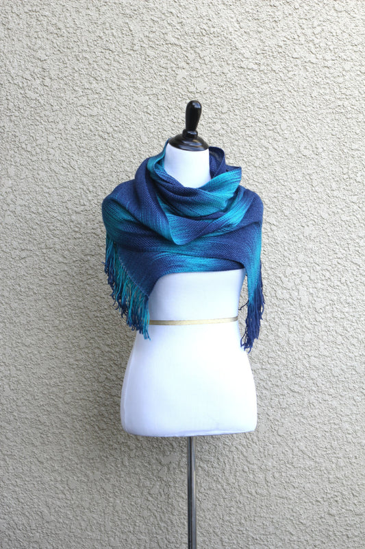 Navy blue marble scarf