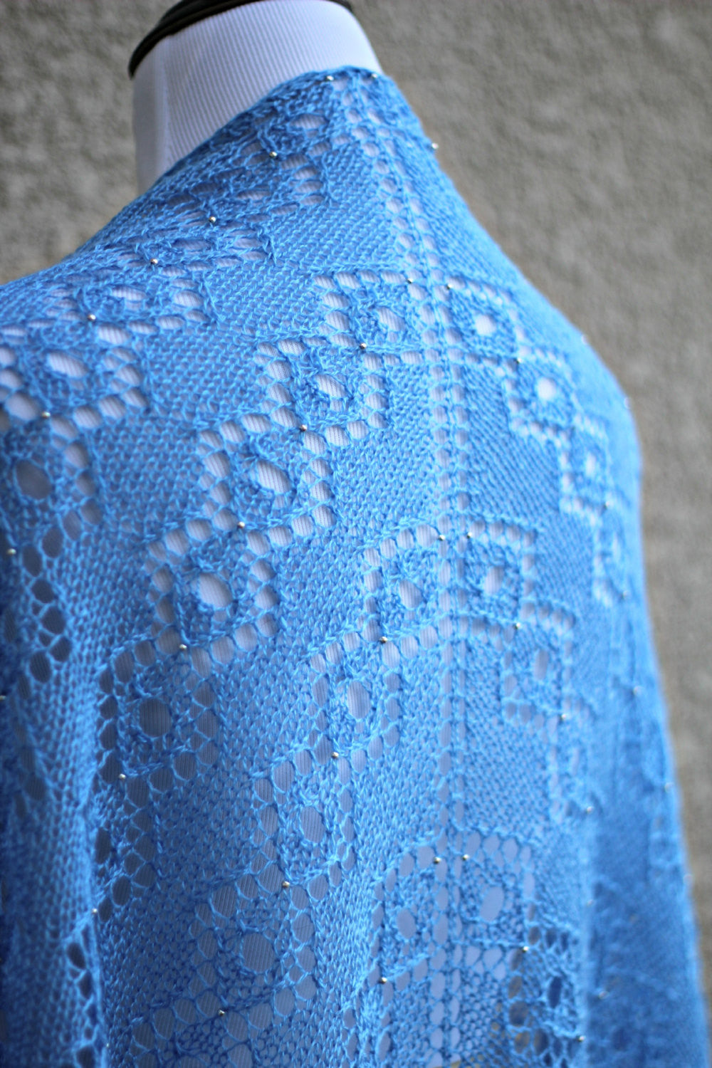 Shawl with beads