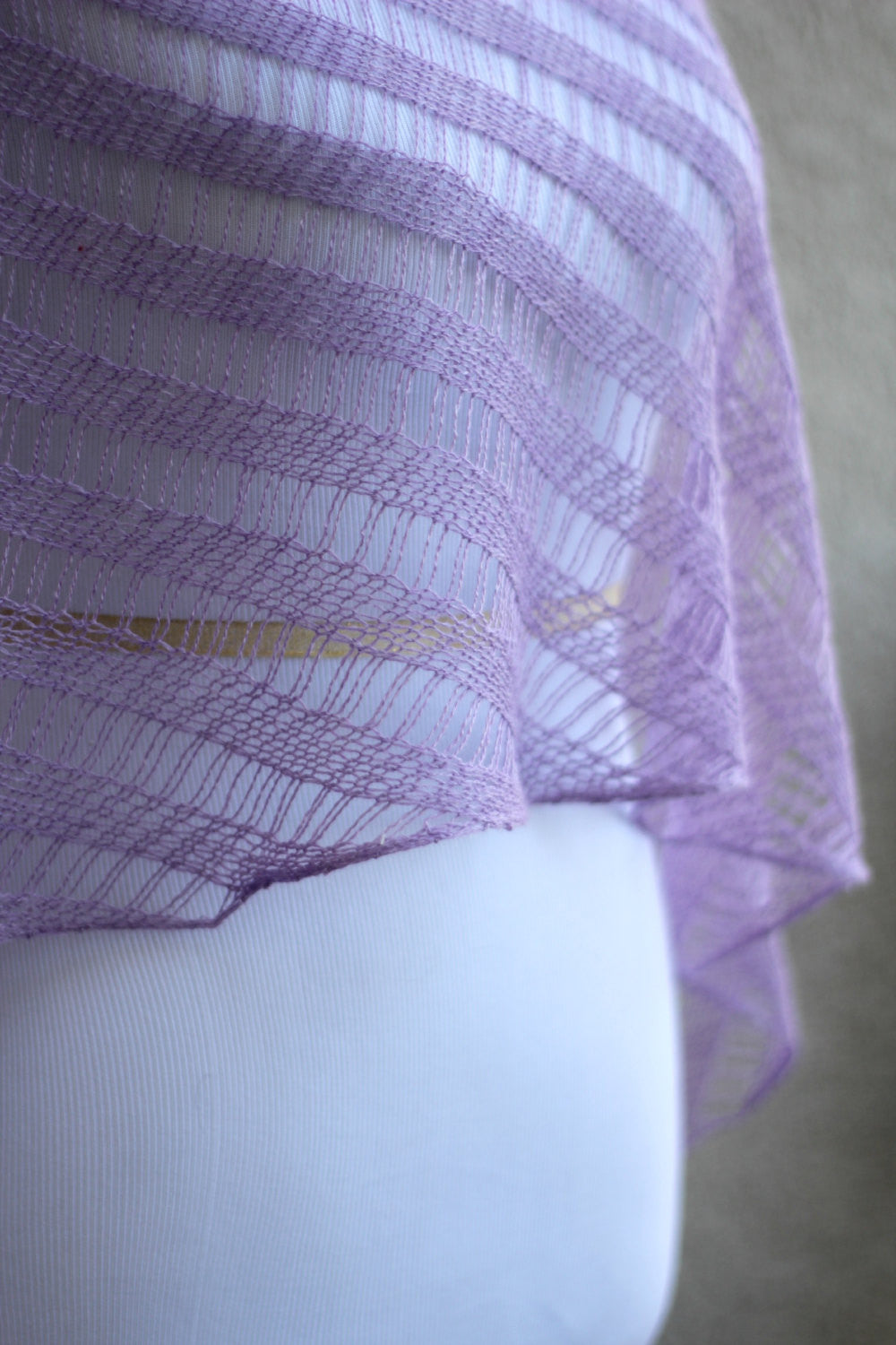 Knit shawl, wedding shawl, bridal stole in lilac color, gift for her (25 colors available)