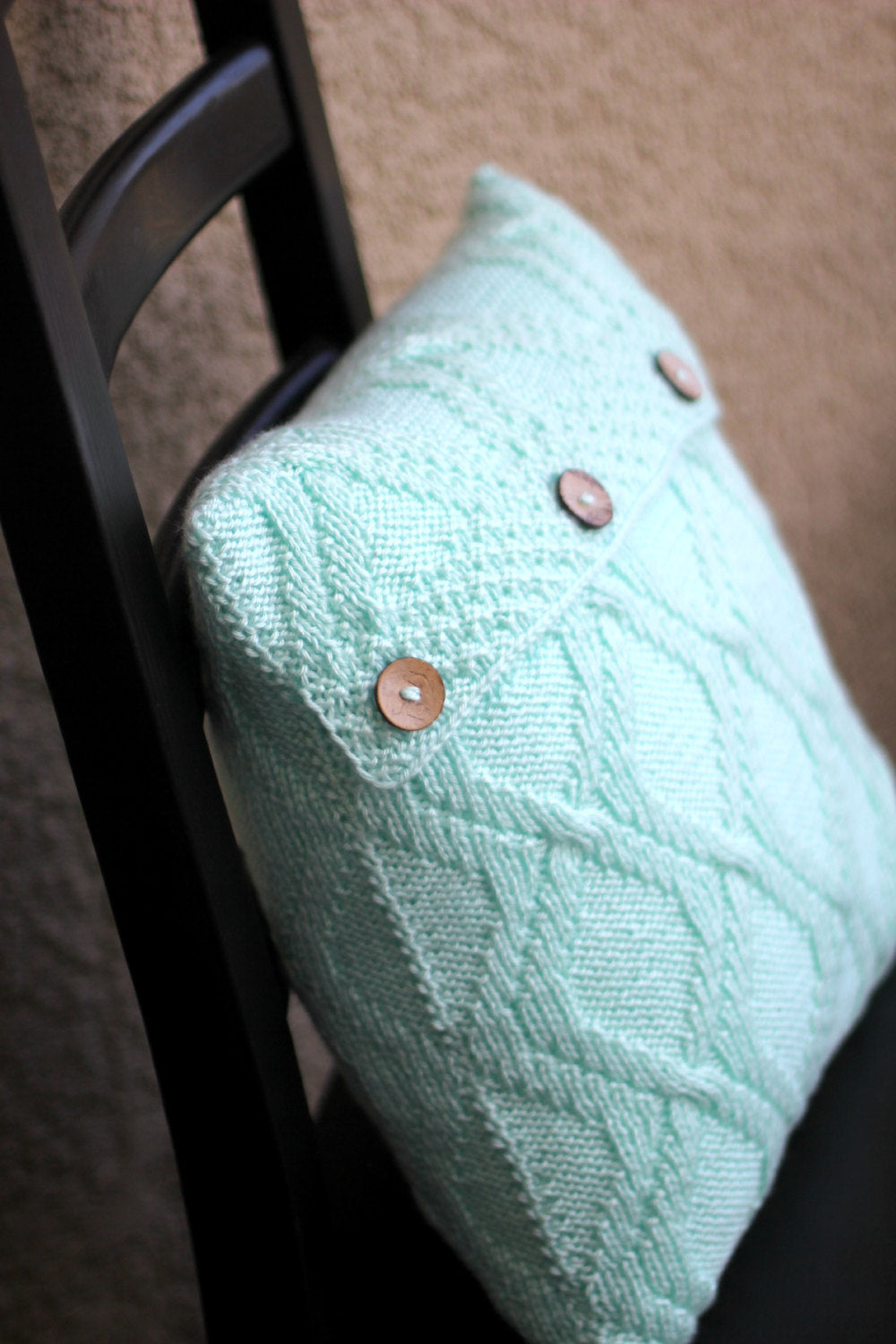 Knit pillow case pattern, knitting pattern, home decor, DIY knitted tutorial - Rombic Pillow cover