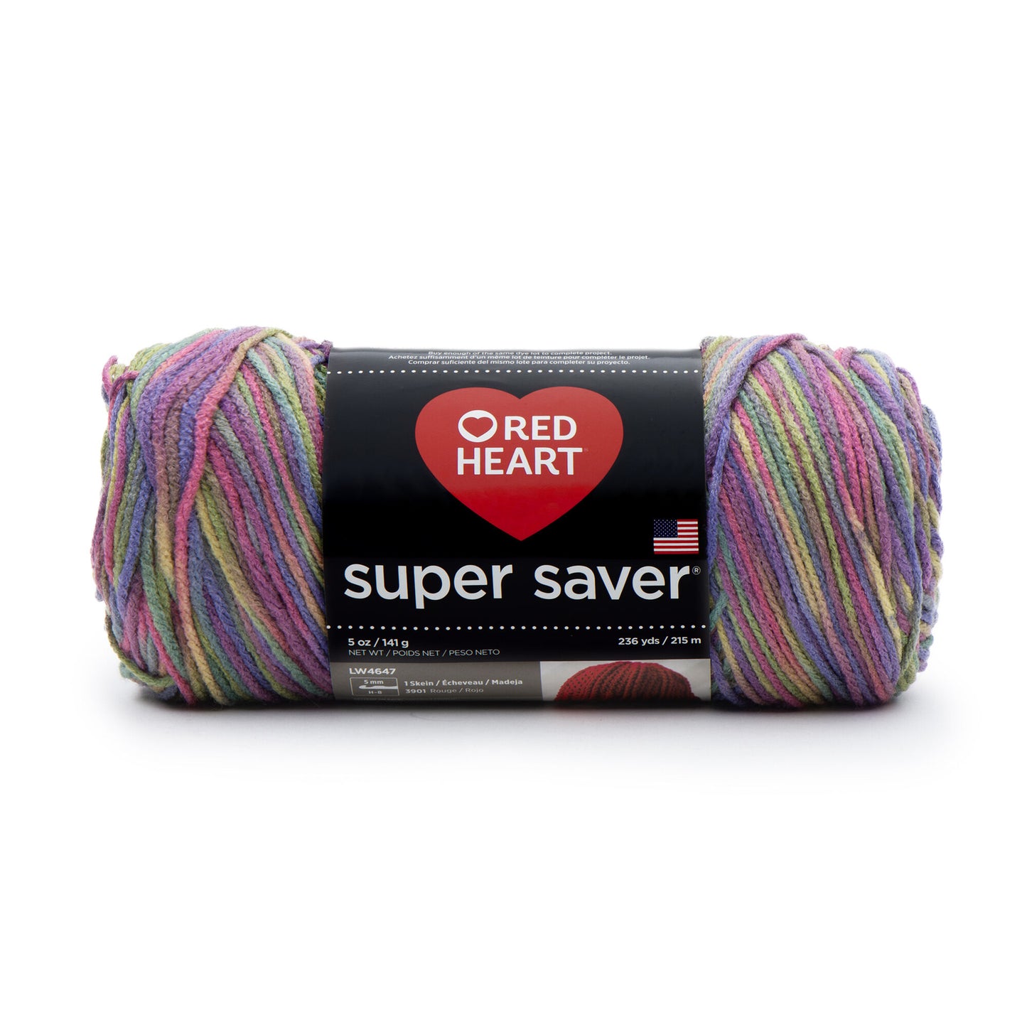 Red Heart Super Saver Stripes & Prints, Yarn Medium Worsted 5oz