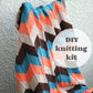 DIY Knitting kit - knit baby blanket in chevron pattern, newborn blanket, baby shower gift