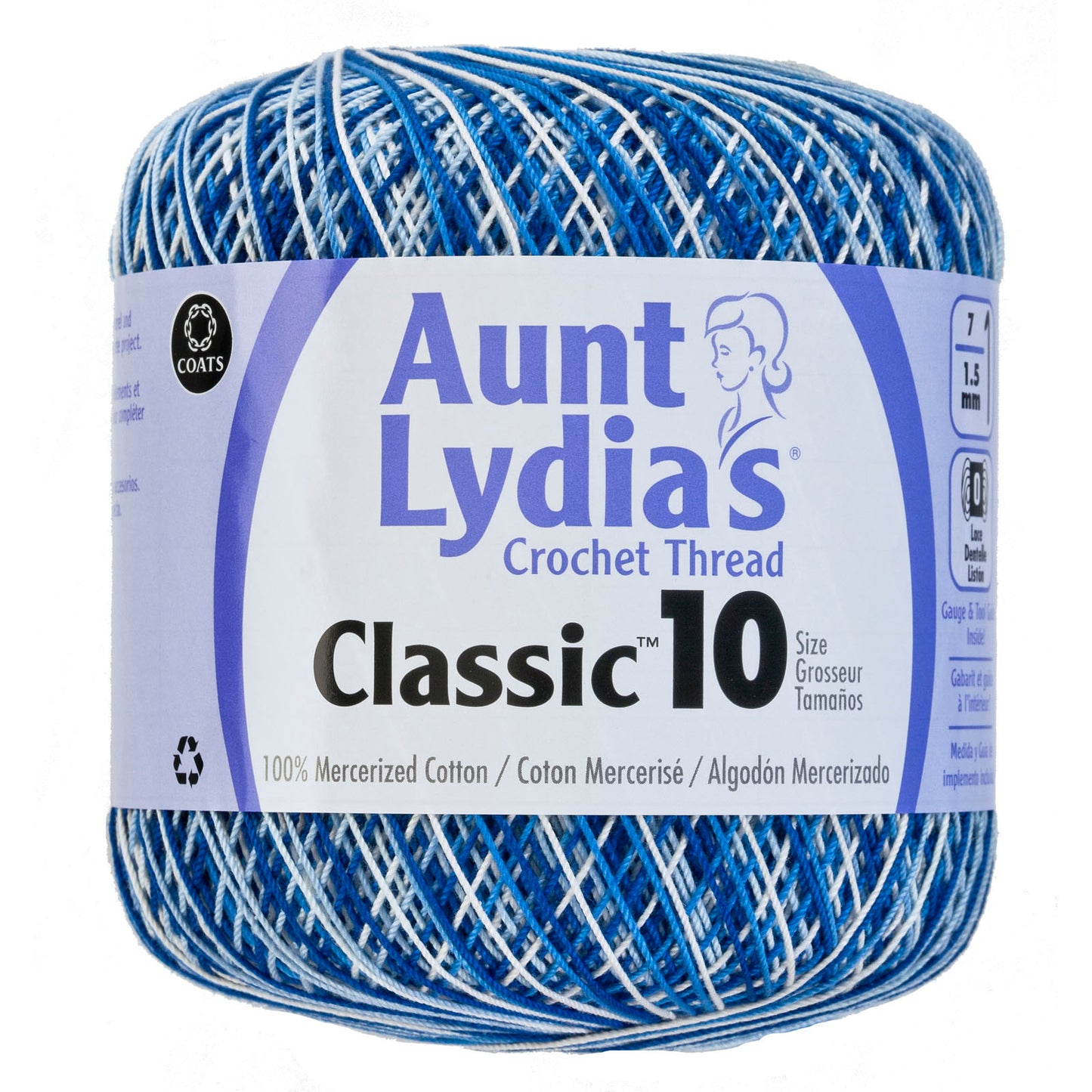 Aunt Lydia's Crochet Thread Classic Size 10, 350 yards per spool