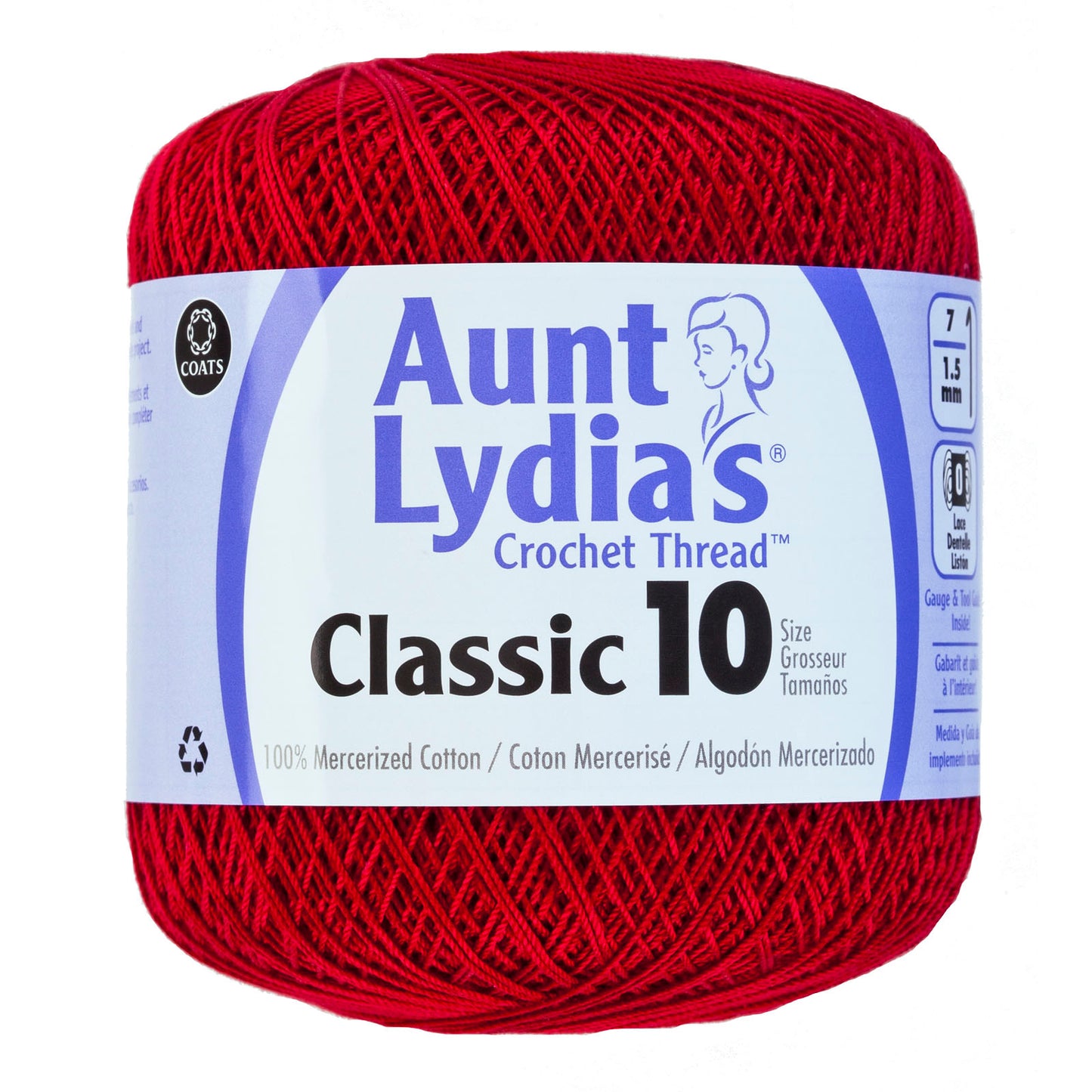 Aunt Lydia's Crochet Thread Classic Size 10, 350 yards per spool