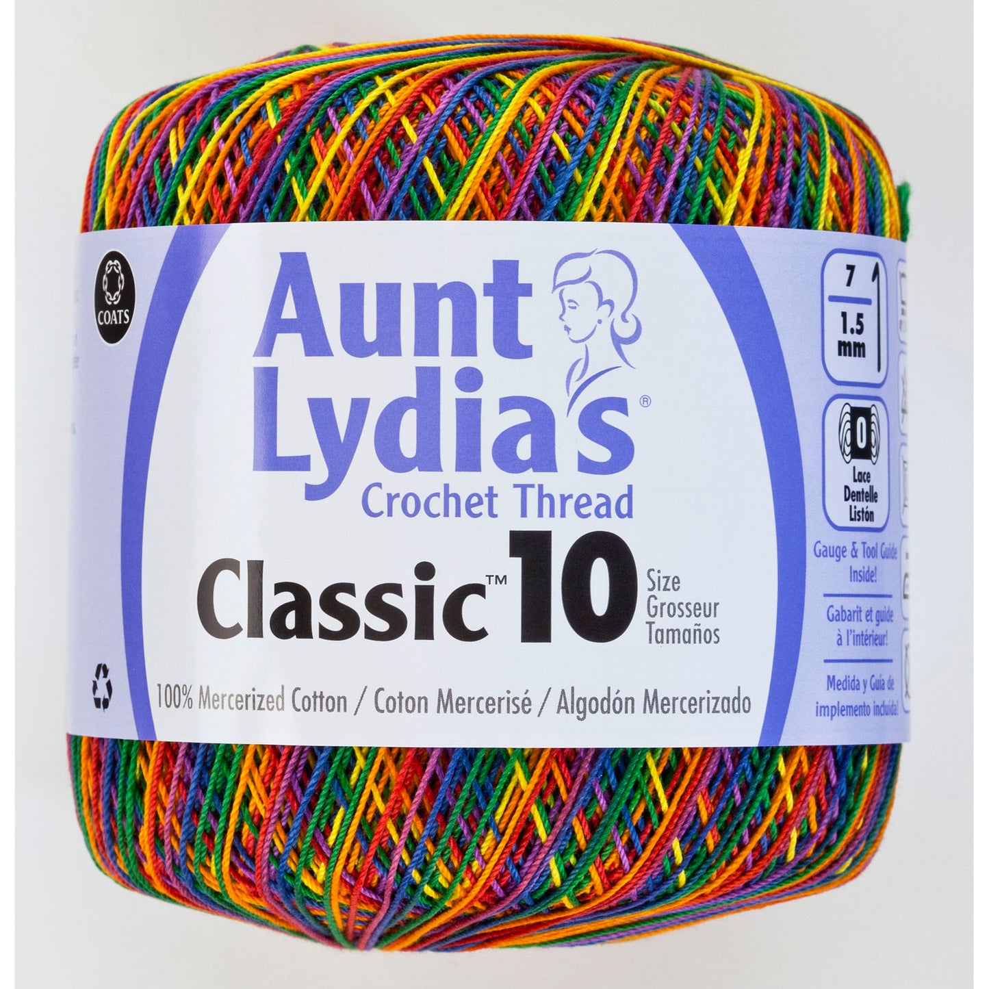 Aunt Lydia's Crochet Thread Classic Size 10, 350 yards per spool