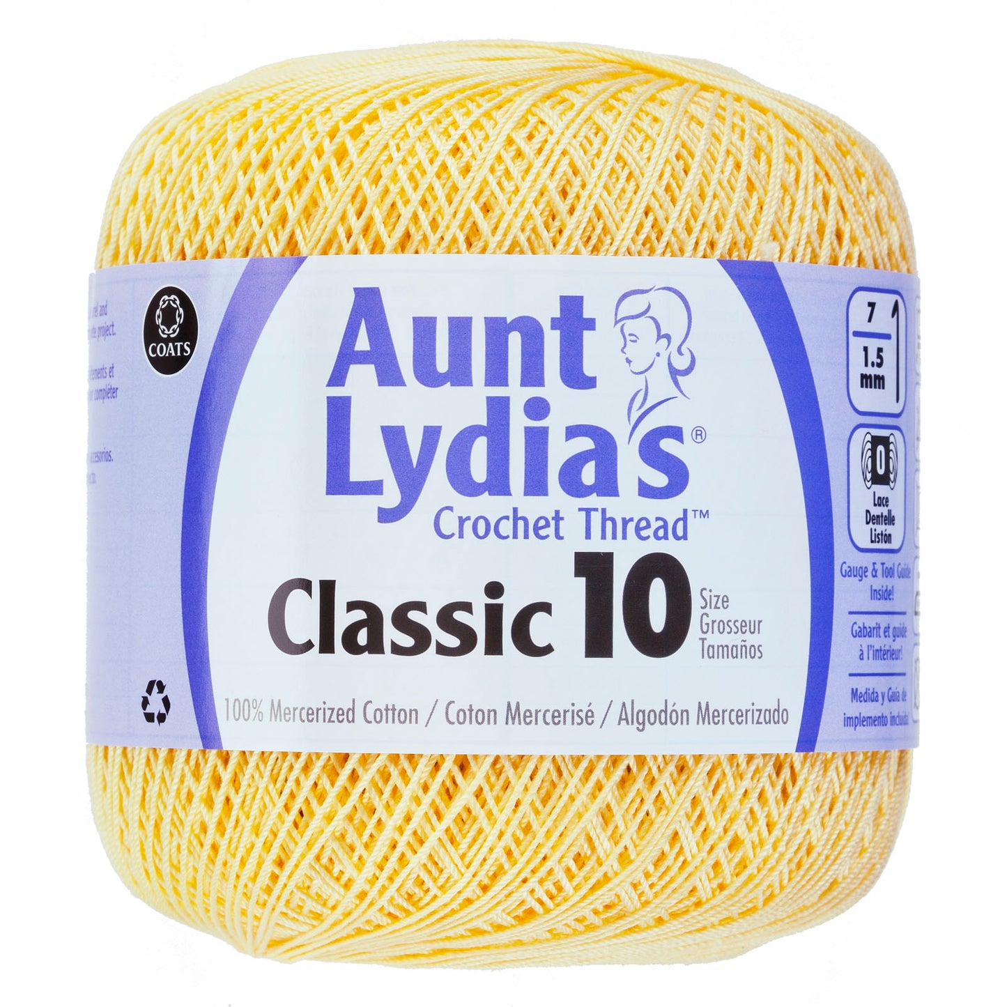 Aunt Lydia's Crochet Thread Classic Size 10, 350 yards per spool