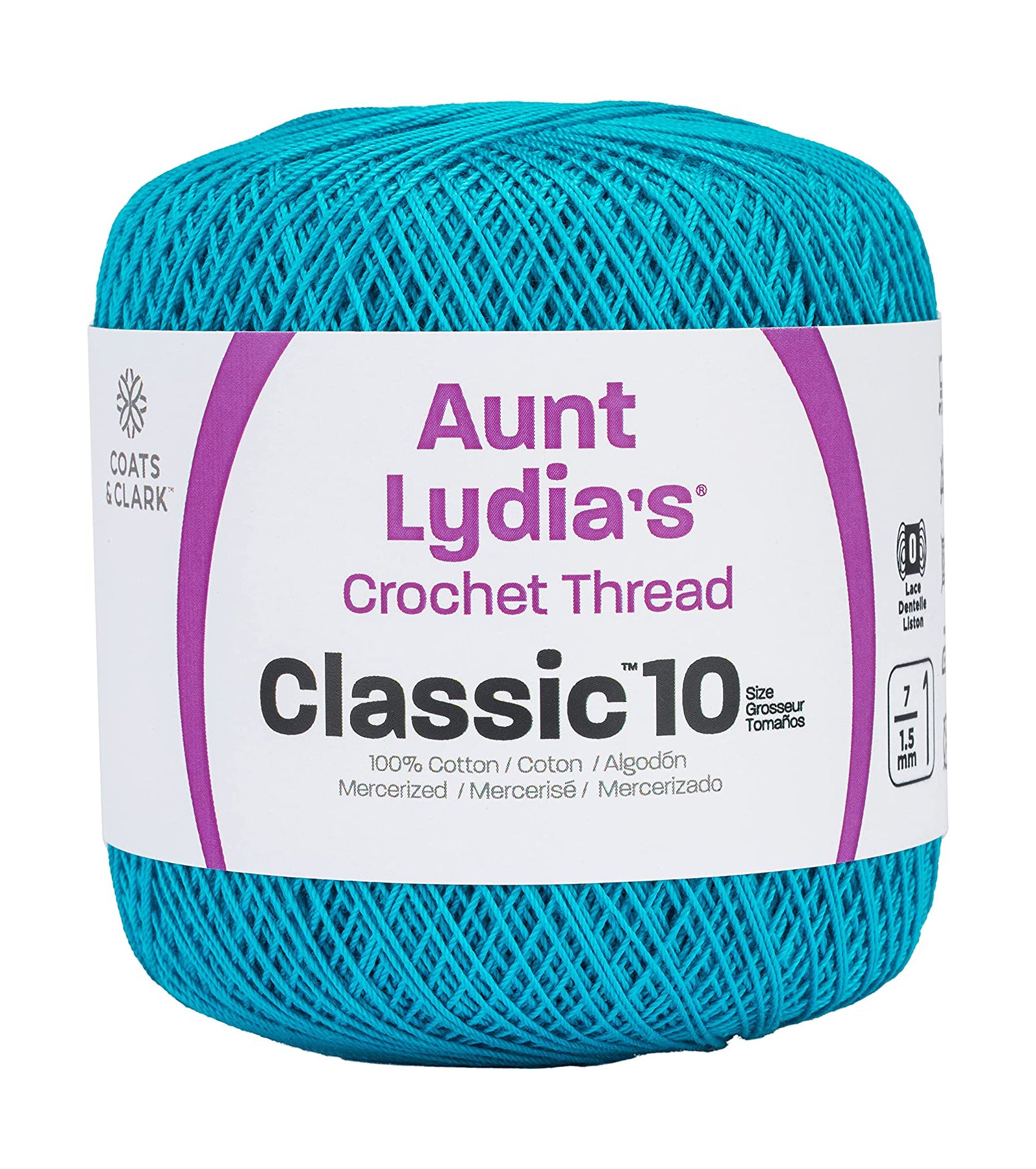 Aunt Lydia's Crochet Thread Classic 10 Size-300Yds-2 Spool-Ocean