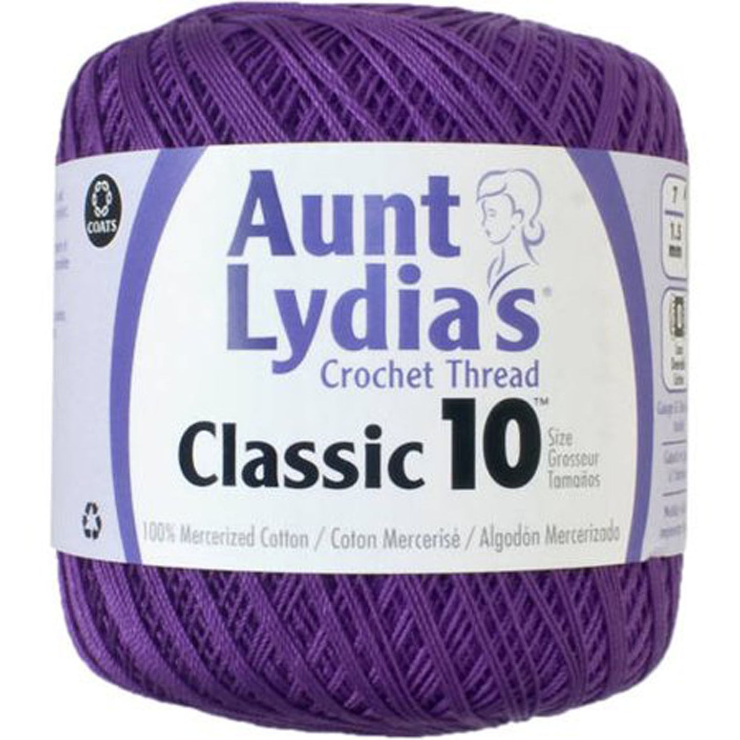 Aunt Lydia's Crochet Thread Classic Size 10, 350 yards per spool