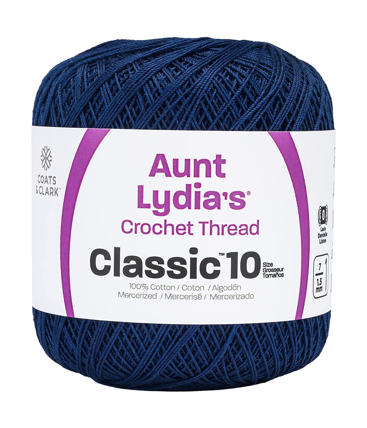 Aunt Lydia's Crochet Thread Classic Size 10, 350 yards per spool